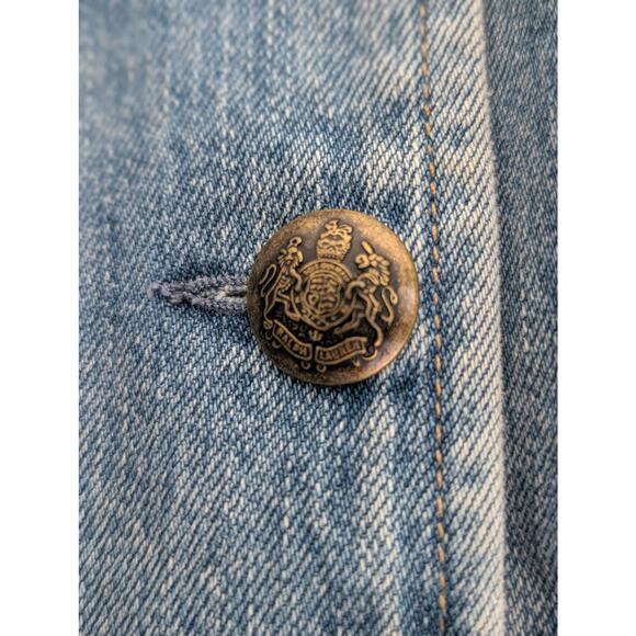 Lauren Ralph Lauren Denim Officer’s Jacket Women’s Size 12 Indigo Wash Blue - Picture 7 of 10